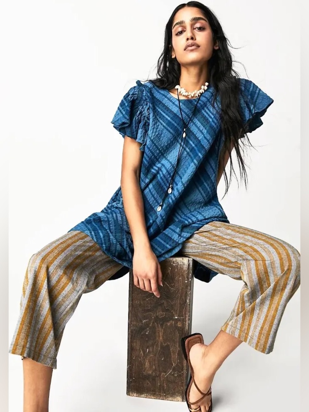 Free people yara madras mini dress